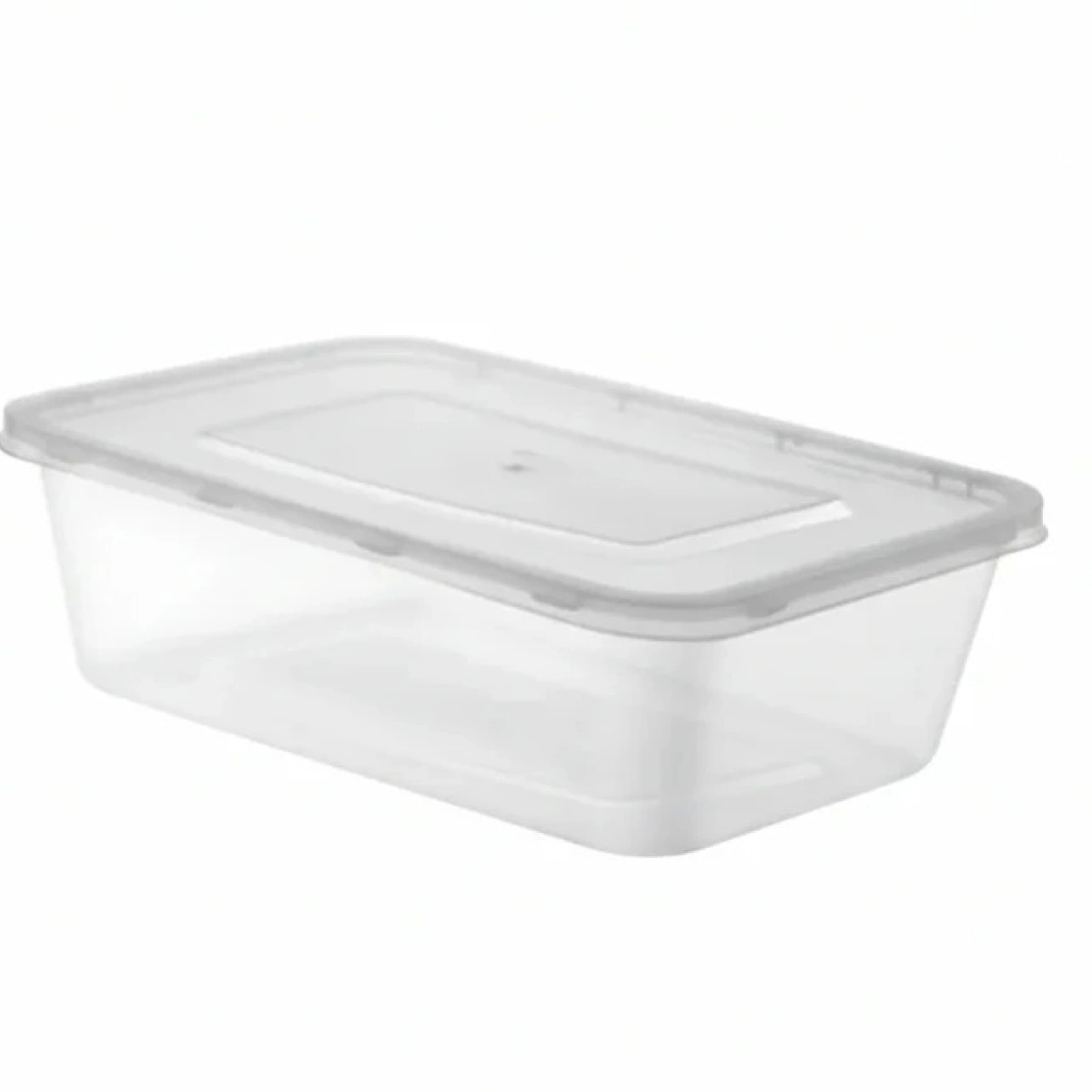 C650 Plastic 650ml Microwave Food Takeaway Containers with Lids
