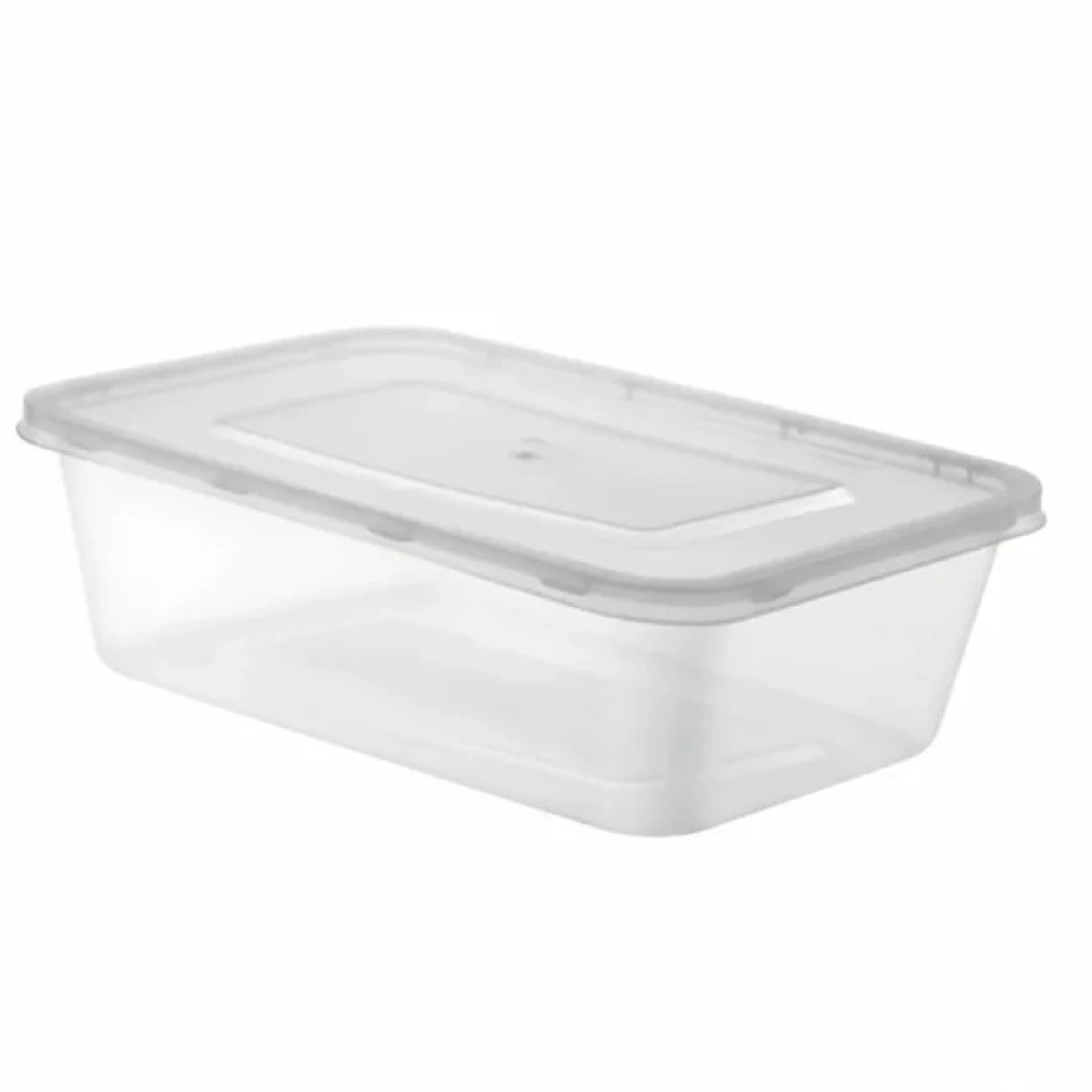 C500 Plastic 500ml Microwave Food Takeaway Containers with Lids